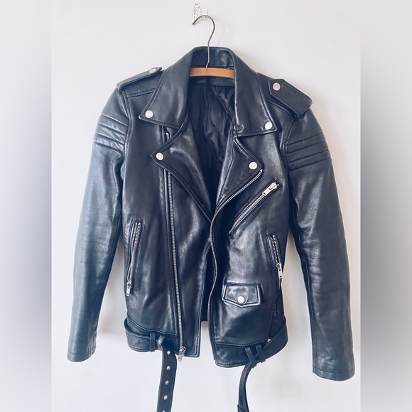 BLK DNM leather jacket no. 8 / xs, 17” ptp, 25” length - Picture 5 of 8